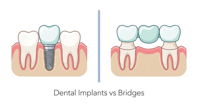 dental implants vs bridges