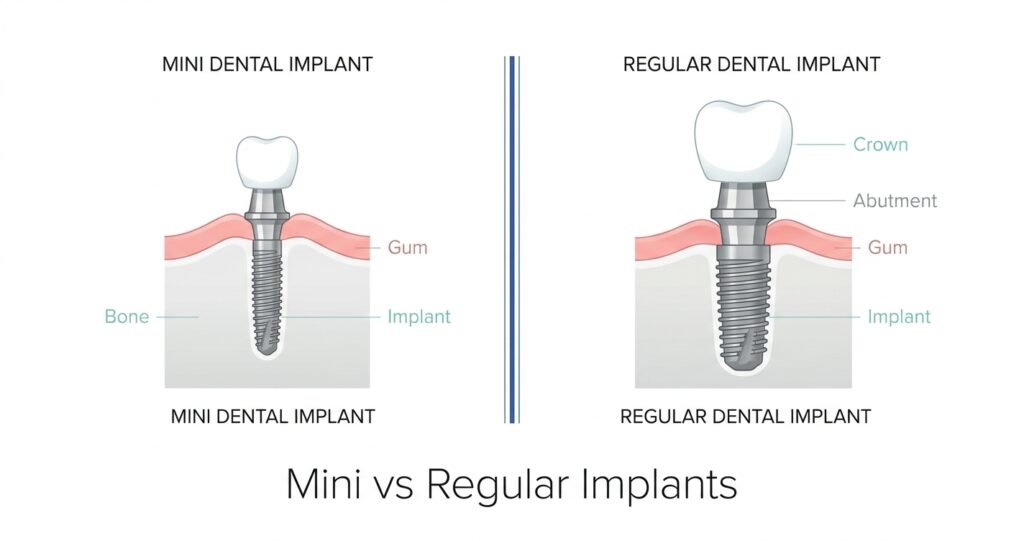 mini dental implants vs regular