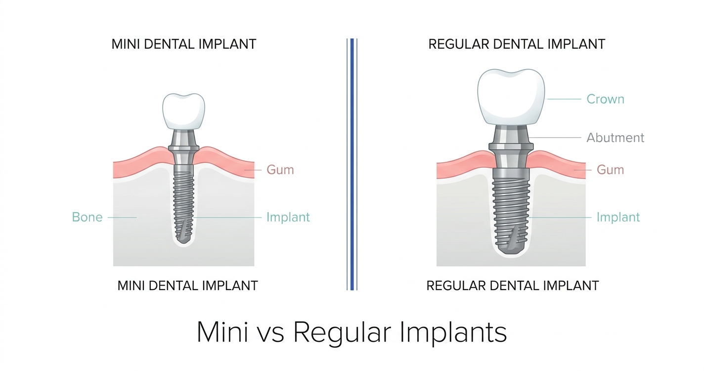 mini dental implants vs regular